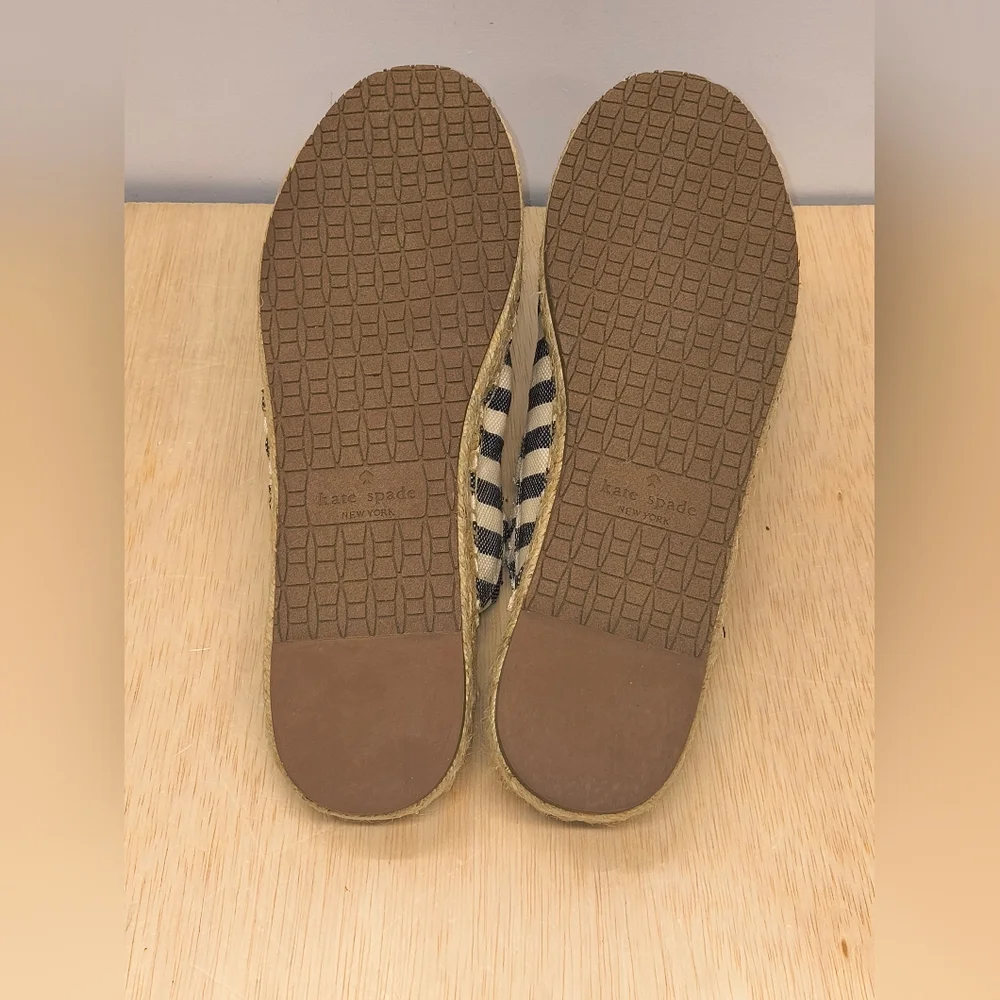 Kate Spade Laila Espadrille Mule Black/Cream Size 10M - Picture 5 of 5